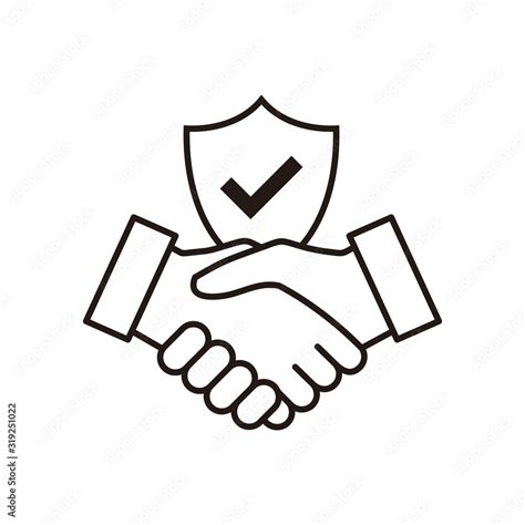 Trust icon vector. Handshake icon. Partnership and agreement symbol ...