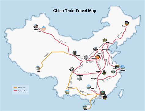 China train, Train map, Train travel