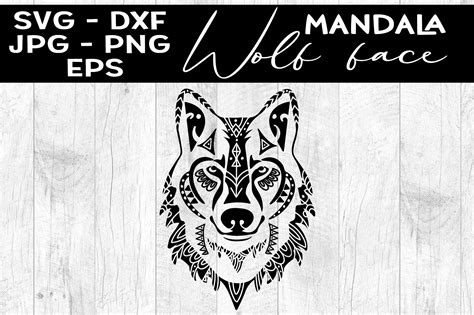 Wolf Mandala, Wolf Face SVG Mandala, Wol Graphic by Aleksa Popovic · Creative Fabrica