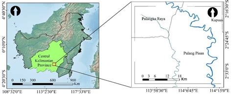 Map of research site in Palangka Raya City and Pulang Pisau Regency ...