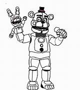 Fnaf Coloring Pages Funtime Freddy  Free Printable Templates sketch template