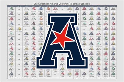 2023 American Athletic Conference Football Helmet Schedule