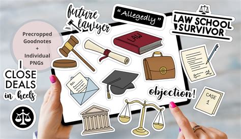 Lawyer DIGITAL STICKERS for Digital Planner Precropped - Etsy