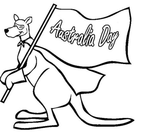 Printable Australia Day coloring page - Download, Print or Color Online for Free