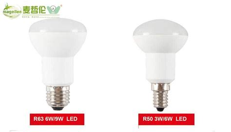 R50 R63 LED Light Bulbs 3W 9W Plastic Aluminum