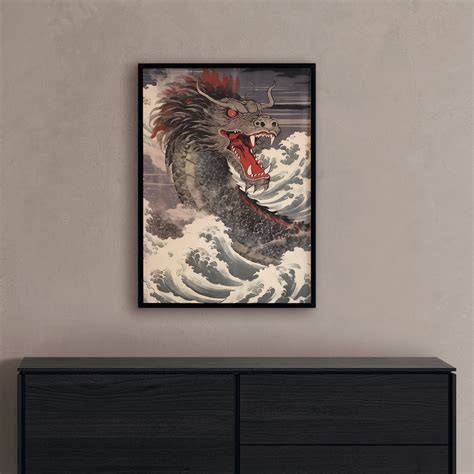 Japanese Dragon Art Dragon Painting Oriental Dragon Art Dragon Wall Art ...