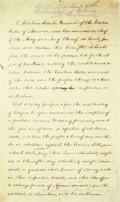 Abraham Lincoln’s Emancipation Proclamation (1863) | Emancipation ...