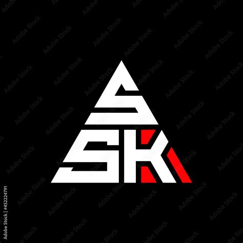 SSK triangle letter logo design with triangle shape. SSK triangle logo design monogram. SSK ...