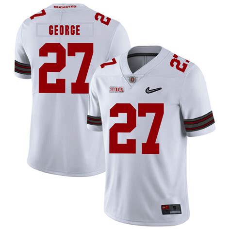 New Ohio State Buckeyes 27 Eddie George Red Nike College Football ...