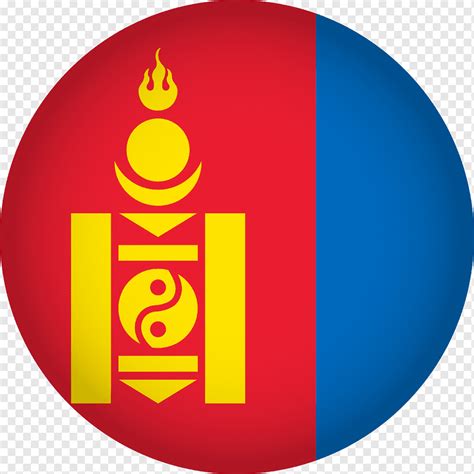 Mongolia flags round icon, png | PNGWing