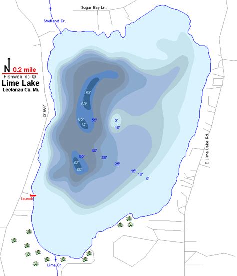 Lime Lake Map Leelanau County Michigan Fishing Michigan Interactive™