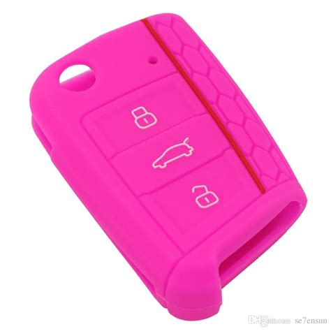 Silicone Remote KEY Case Cover Key Fob Skin Covers Replacement For Skoda Octavia A7 Volkswagen ...