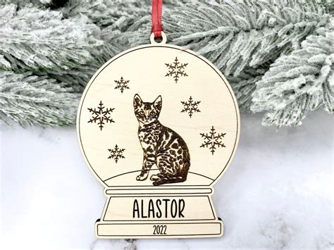 Bengal Cat Ornament, Bengal Ornament, Bengal Christmas, Bengal Cat Gifts, Personalized Bengal ...