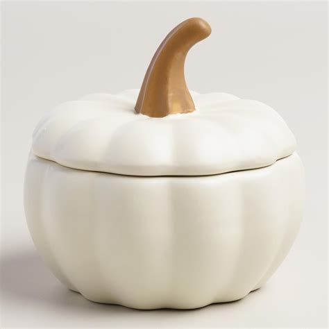 Matte White Ceramic Pumpkin Baker