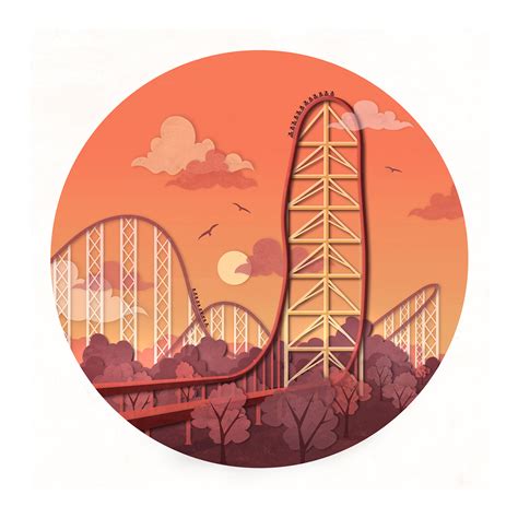 Roller Coaster Spot Illustrations on Behance