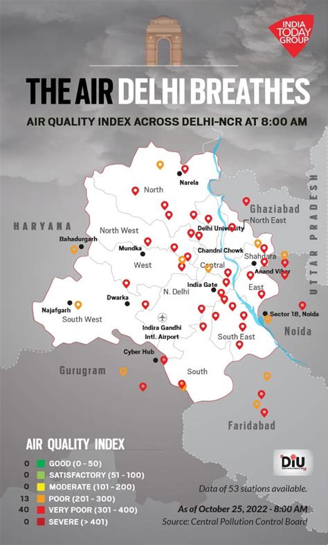 Delhi wakes up to ‘very poor’ air quality after Diwali; AQI hits 326 ...