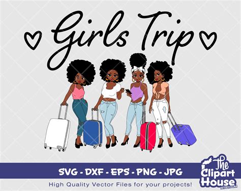 Girls Trip Digital SVG DXF EPS Png Jpg Instant - Etsy