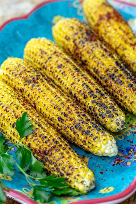 Easy Grilled Corn on the Cob (No Husk)- 3 Ways l The Mediterranean Dish