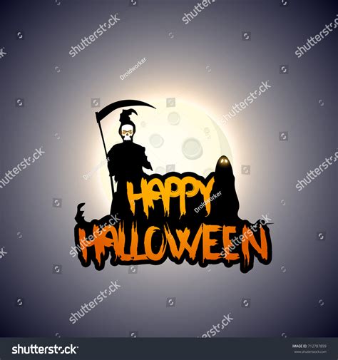 Creepy Halloween Background Full Moon Scary Stock Vector (Royalty Free) 712787899 | Shutterstock