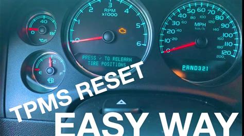 How To Reset Tire Pressure Sensor Chevy Silverado 2008 : Chevy Service ...