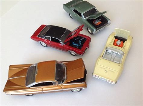 Vintage Die Cast Metal Cars - Collectible Convertible Sports Race Toys