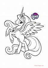 Unicorn Princess Celestia Coloring Pages sketch template