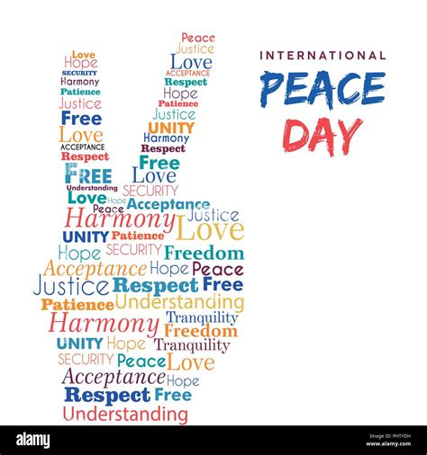 World Peace Day illustration for international freedom and holiday ...