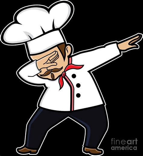 Funny Cute Dabbing Chef Gift Idea Digital Art by Haselshirt - Pixels