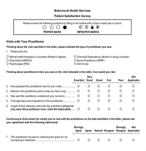 14+ Patient Survey Templates – PDF, Word | Free & Premium Templates