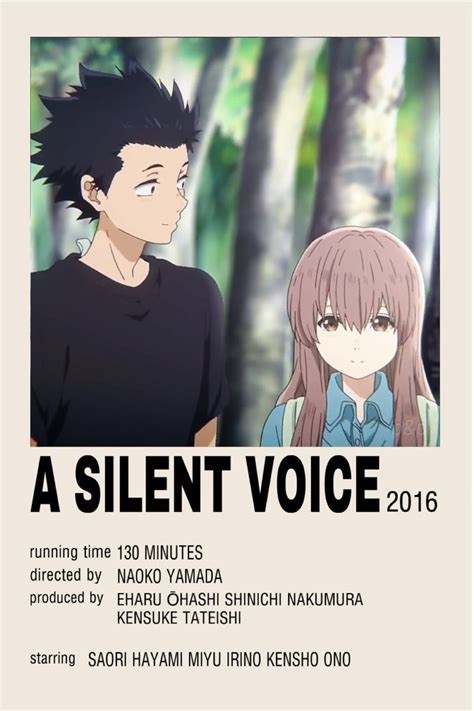 A Silent Voice Anime Poster Movie/Minimalist in 2021 | Anime films, Anime printables, Anime titles