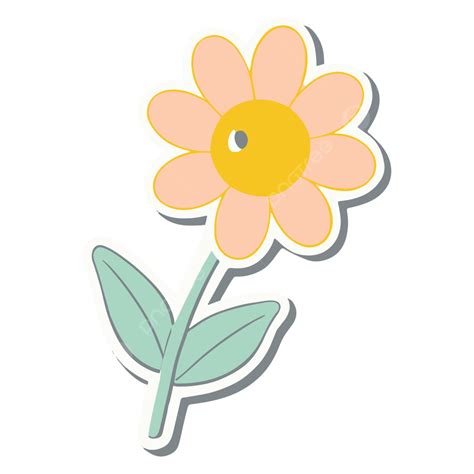 Digital Aesthetic Flower Sticker, Sticker, Flower Sticker, Cute Sticker PNG and Vector with ...