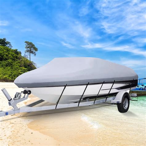 VEVOR 25-28 FT V Hull Boat Cover, 210D Oxford Fabric in the Boat Covers & Bimini Tops department ...