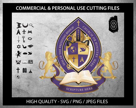 The Seal of the Presiding Bishop Svg Vector Template DIY, Editable Svg ...