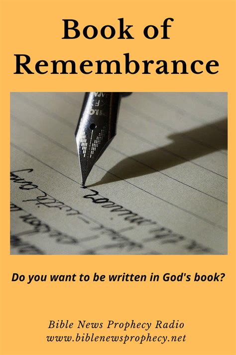 Book of Remembrance — Bible News Prophecy Radio