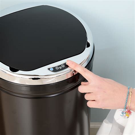 Stainless Steel Automatic Sensor Dustbin Rubbish Waste Bin Kitchen Trash Can New | eBay