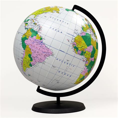 Educational Inflatable Globe Of The World - 12 Inch Blow Up Earth Ball With St.. | eBay