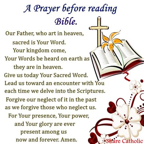 A prayer before reading Bible