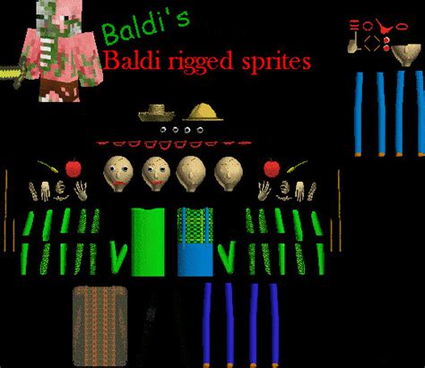 Baldi rigged sprites [Baldi's Basics] [Mods]