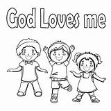 Jesus Loves Me Coloring Page sketch template