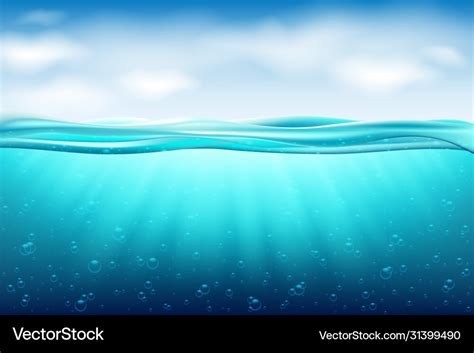 Ocean surface water Royalty Free Vector Image - VectorStock