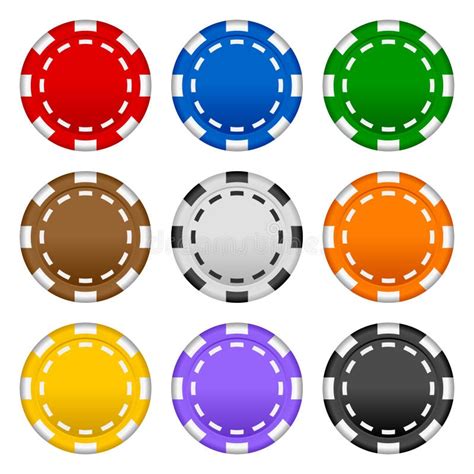 Gambling Poker Chips Set stock vector. Illustration of icons - 21709671