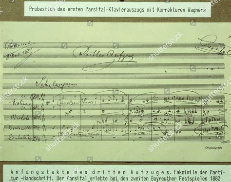 Autograph Score Opera Parsifal By Richard Editorial Stock Photo - Stock ...