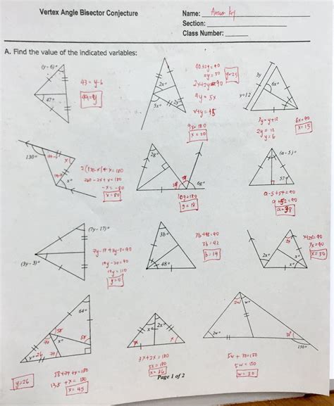 Angles Of Triangle Worksheet