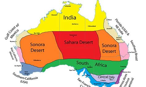 Climate map shows which countries have the same weather as Australia | Daily Mail Online