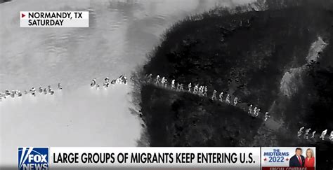 Drone footage shows streams of migrants cross border into Texas 'with no resistance' | Fox News