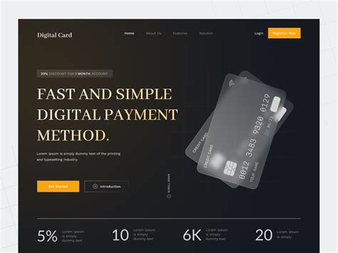 Digital Card Landing Page by Lovekush Kumar on Dribbble