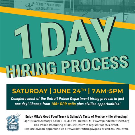 Detroit Police News on Twitter: "TOMORROW 🚔 Join us for a 1-Day hiring ...