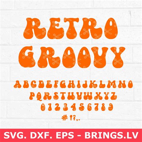 Retro Groovy Fonts SVG | Retro 70s Alphabet SVG | Retro Font SVG | DXF, EPS, Cut Files for ...