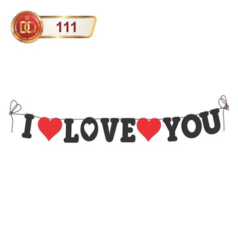 Black,Red Paper I Love You Banner, For Event And Party, Rs 24 /piece ...