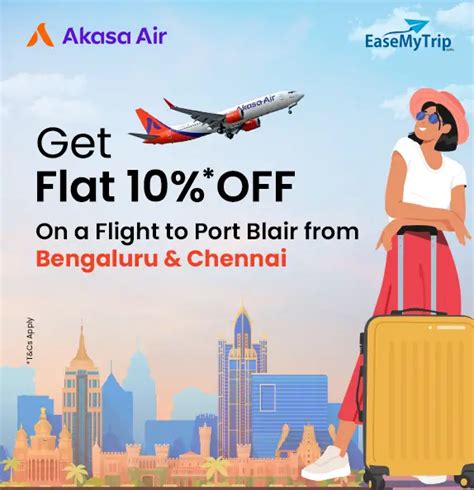 Akasa Air Sale, Get Flat 10% OFF On Flights to Port Blair